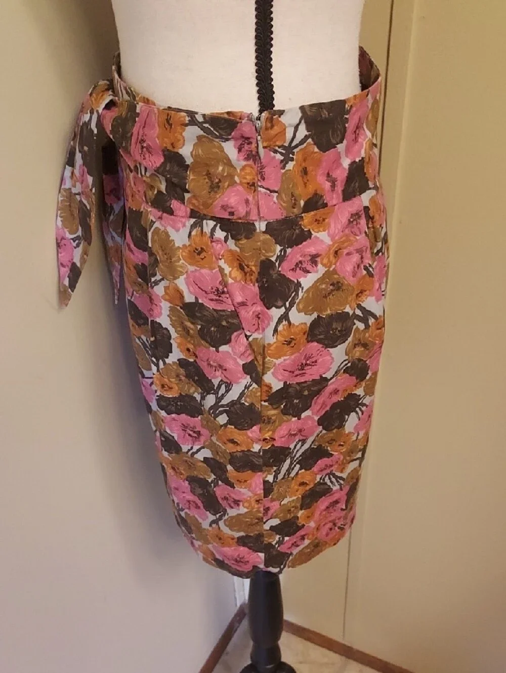Jack by BB Dakota Pink Brown Floral A-Line Skirt